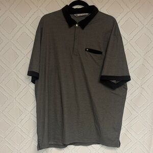 Travis Mathew Gray Polo with Black Accents